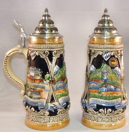 Oberammergau Linderhof Garmisch LE German Beer Stein Oberammergau Linderhof Garmisch LE German Beer Stein